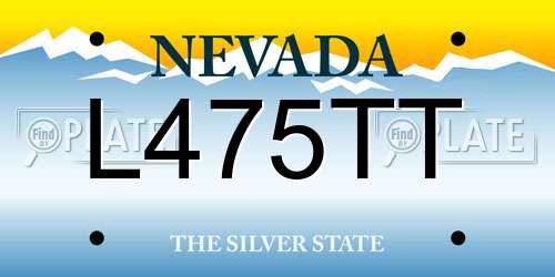 L475TT Nevada License Plate