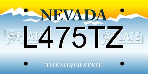 L475TZ Nevada License Plate