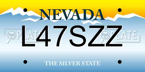 L47SZZ Nevada License Plate