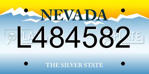 L484582 Nevada License Plate