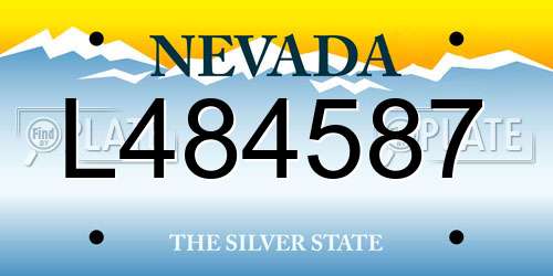 L484587 Nevada License Plate