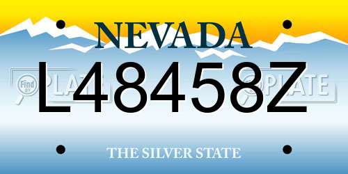 L48458Z Nevada License Plate