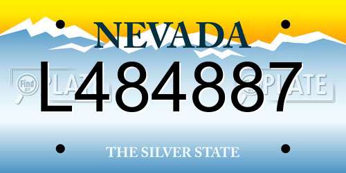 L484887 Nevada License Plate