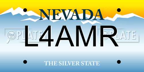 L4AMR Nevada License Plate