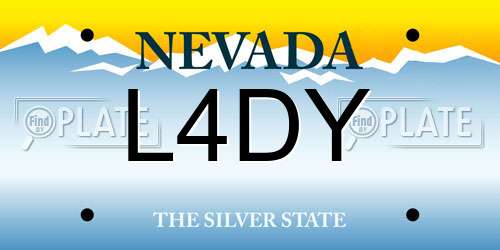 L4DY Nevada License Plate
