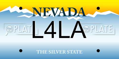 L4LA Nevada License Plate