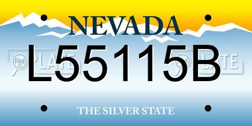 L55115B Nevada License Plate