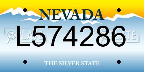 L574286 Nevada License Plate