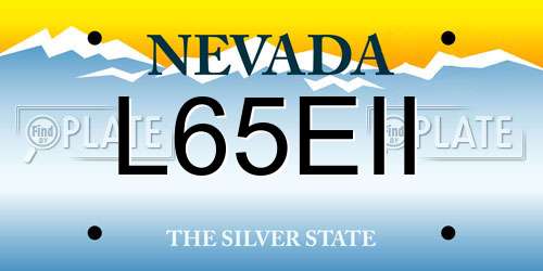 L65EII Nevada License Plate