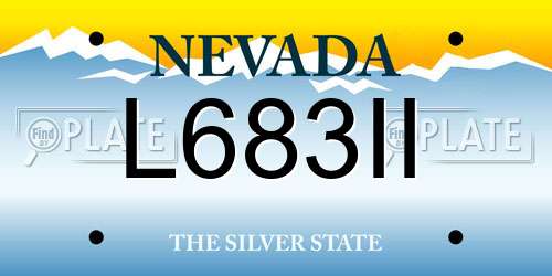 L683II Nevada License Plate