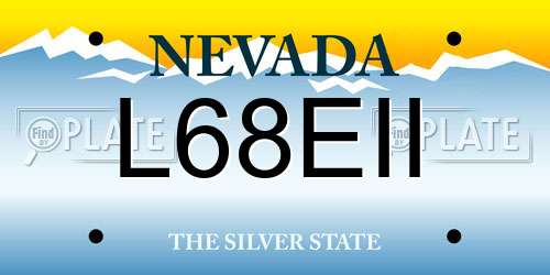 L68EII Nevada License Plate