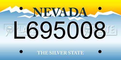 L695008 Nevada License Plate