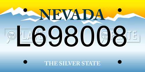 L698008 Nevada License Plate