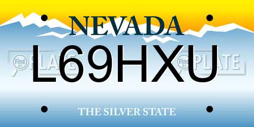 L69HXU Nevada License Plate
