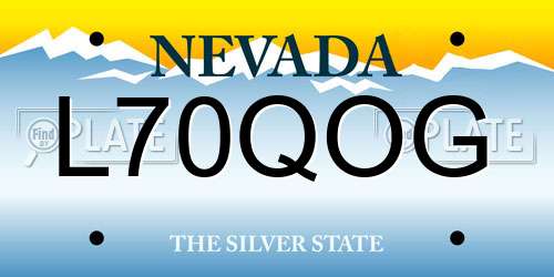 L70QOG Nevada License Plate