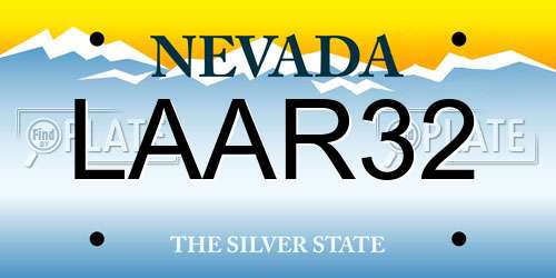 LAAR32 Nevada License Plate