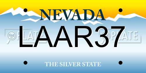 LAAR37 Nevada License Plate