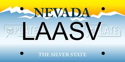 LAASV Nevada License Plate