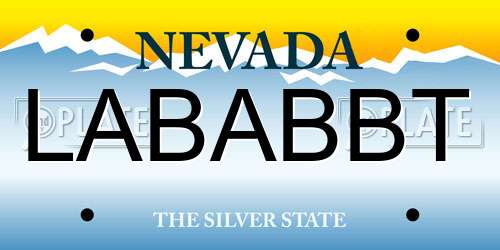 LABABBT Nevada License Plate