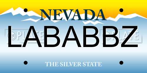 LABABBZ Nevada License Plate