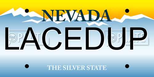 LACEDUP Nevada License Plate