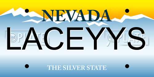 LACEYYS Nevada License Plate