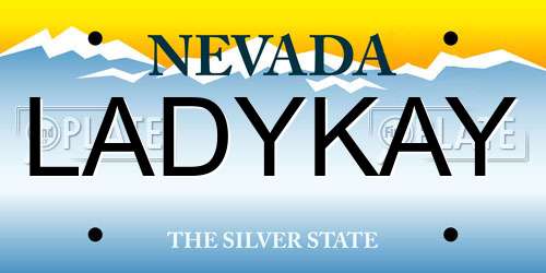 LADYKAY Nevada License Plate