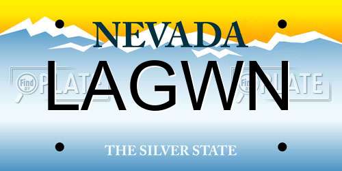 LAGWN Nevada License Plate
