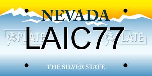 LAIC77 Nevada License Plate