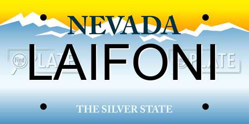 LAIFONI Nevada License Plate