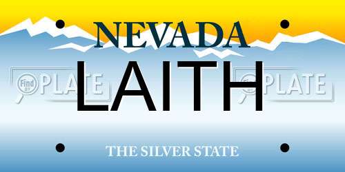 LAITH Nevada License Plate
