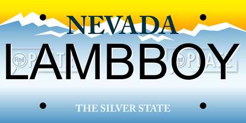 LAMBBOY Nevada License Plate