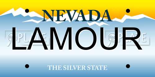 LAMOUR Nevada License Plate