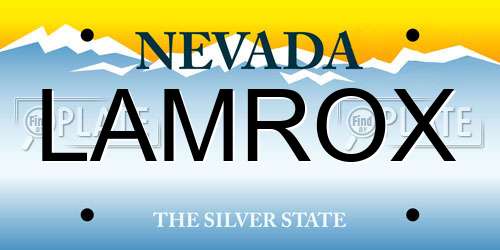 LAMROX Nevada License Plate