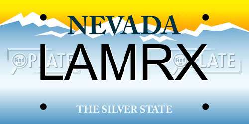 LAMRX Nevada License Plate