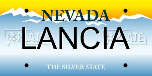 LANCIA Nevada License Plate