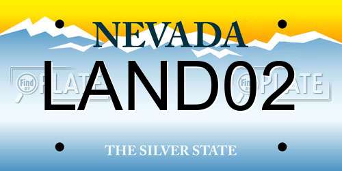LAND02 Nevada License Plate