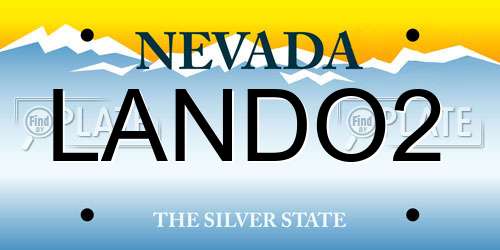 LANDO2 Nevada License Plate