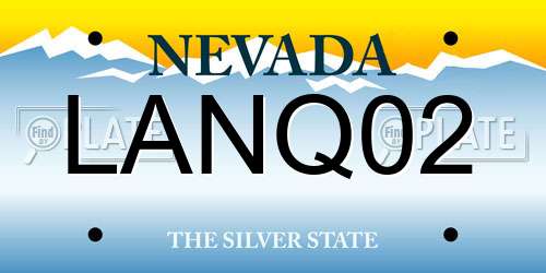 LANQ02 Nevada License Plate