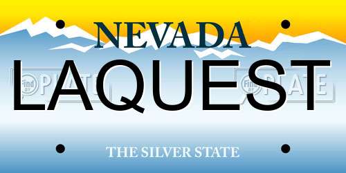 LAQUEST Nevada License Plate