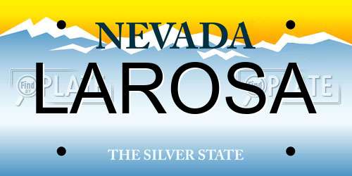 LAROSA Nevada License Plate