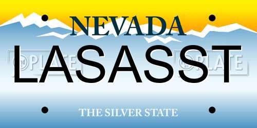 LASASST Nevada License Plate