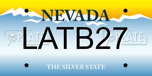 LATB27 Nevada License Plate