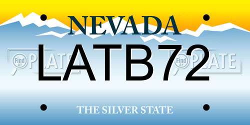 LATB72 Nevada License Plate