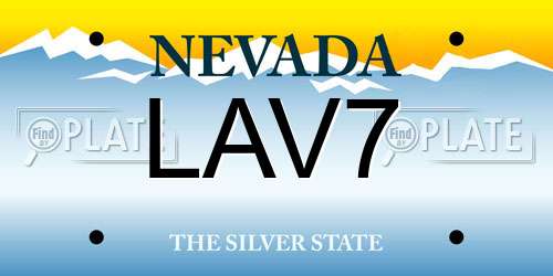 LAV7 Nevada License Plate