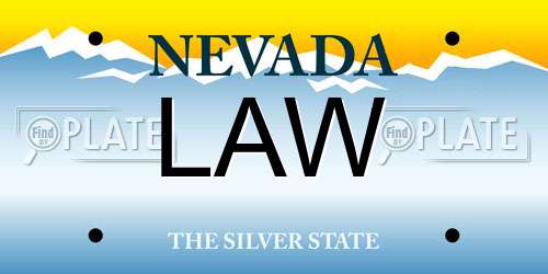 LAW Nevada License Plate