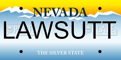 LAWSUTT Nevada License Plate