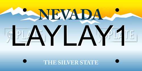 LAYLAY1 Nevada License Plate