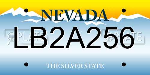 LB2A256 Nevada License Plate