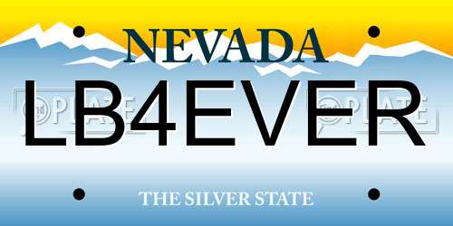 LB4EVER Nevada License Plate